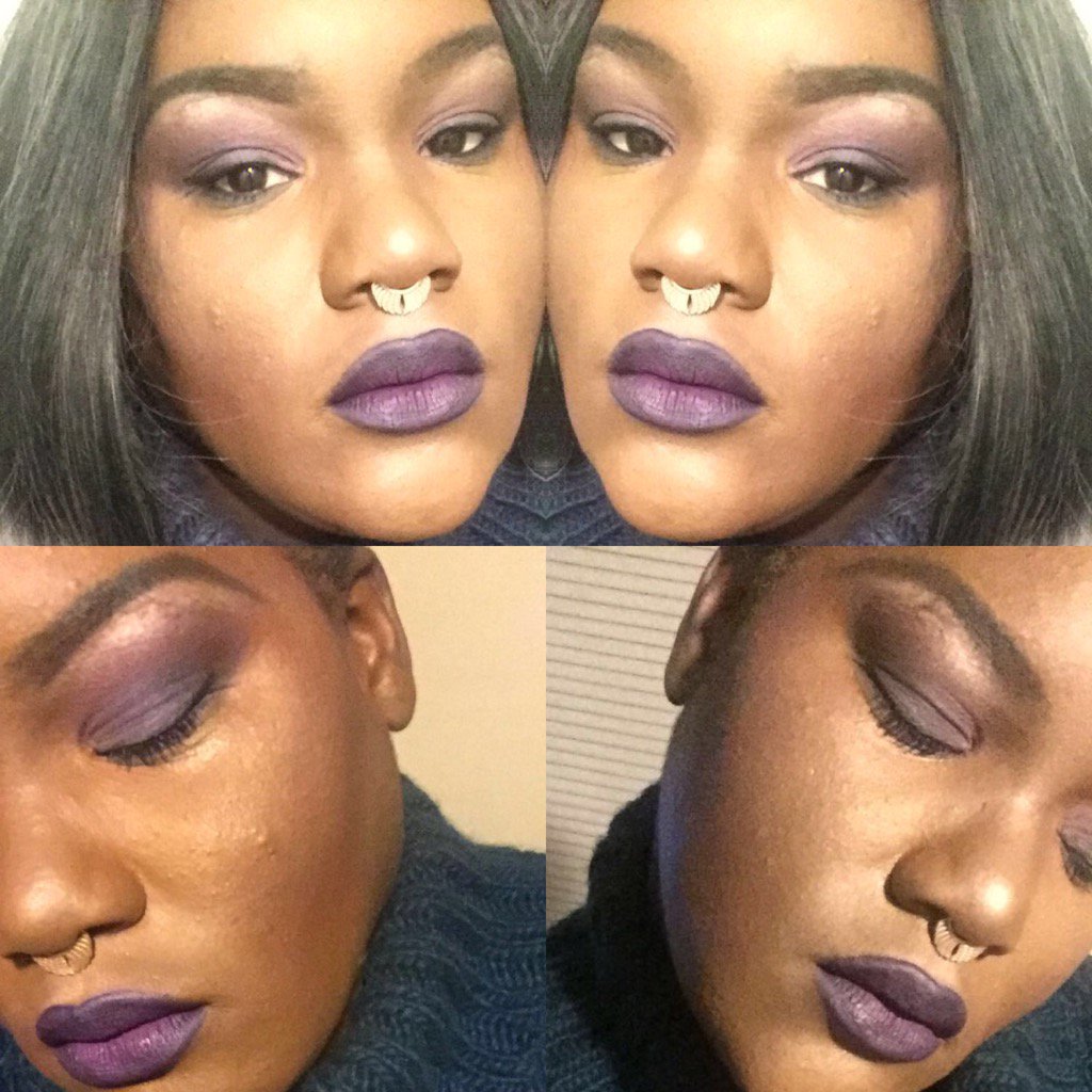 blaqbirddd's tweet image. my face using the #powerofmakeup palette from #nikkitutorials &amp;amp; #2faced ! #blackgirlmagic #TooFaced