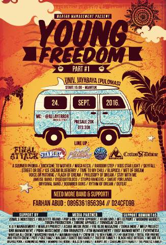 FBL Blog Magazine (@fbl_blogmagz) on Twitter photo RALAT TGL!! 25.09.16 Wartan Management prsnt : Young Freedom #1 w/ <a href="/FinalAttackJHC/">Final Attack</a> <a href="/CADofficialjkt/">CROWS AS DIVINE</a> <a href="/pnprivatenumber/">Private Number</a> RALAT TGL!! 25.09.16 Wartan Management prsnt : Young Freedom #1 w/ <a href="/FinalAttackJHC/">Final Attack</a> <a href="/CADofficialjkt/">CROWS AS DIVINE</a> <a href="/pnprivatenumber/">Private Number</a>