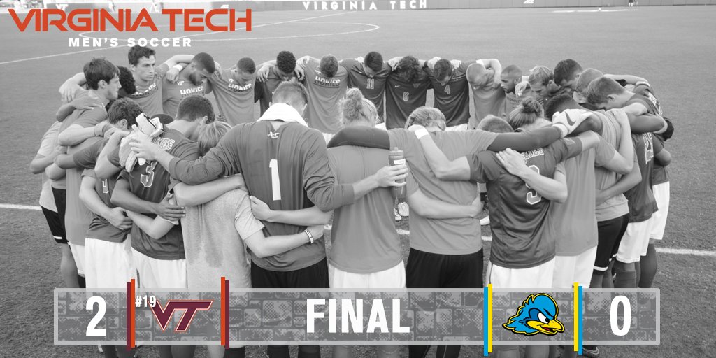 HokiesMSoccer's tweet photo. FINAL: #Hokies defeat the Delaware Blue Hens!!! Tech earns sixth shutout of the season!!

#GoHokies #AnthraciteNight https://t.co/bEMMou9cLg