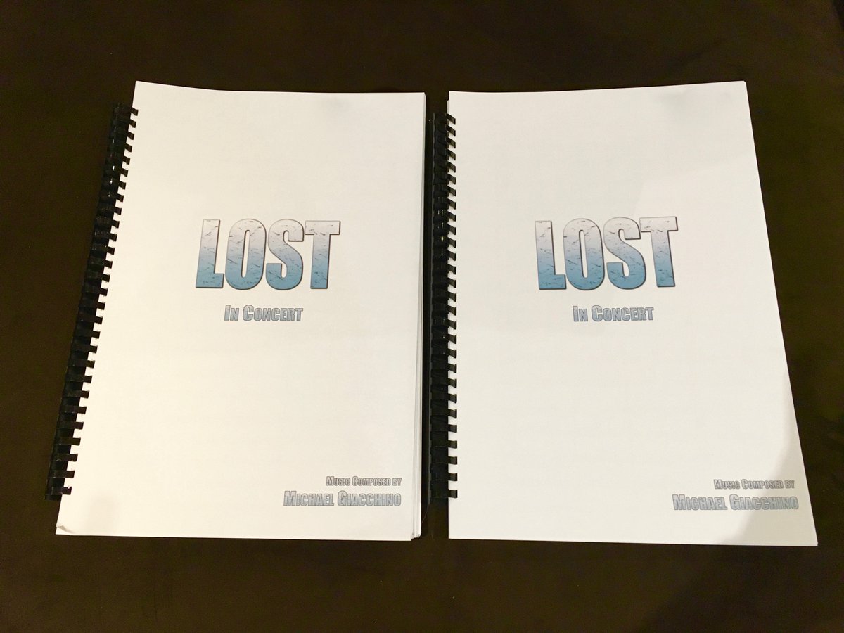Scores look beautiful! #wehavetogback @FordTheatres 2 more days <a href="/m_giacchino/">Michael Giacchino</a> <a href="/lostpedia/">Lostpedia</a>
