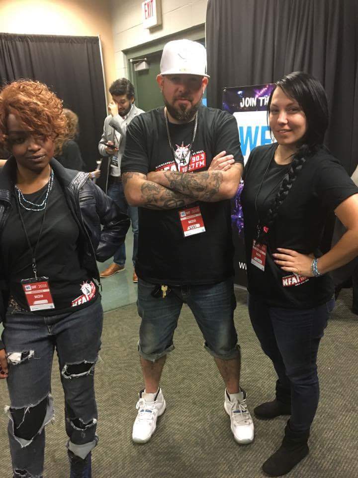 TheRealGoldenB's tweet photo. Earlier today at @WEMovement #WeDayMN with @therealpeoplez & @IAmMelodyWaters covering press via @kfaiFMradio #PowerHour2.0 WebSeries https://t.co/8Ei2agZ6IC