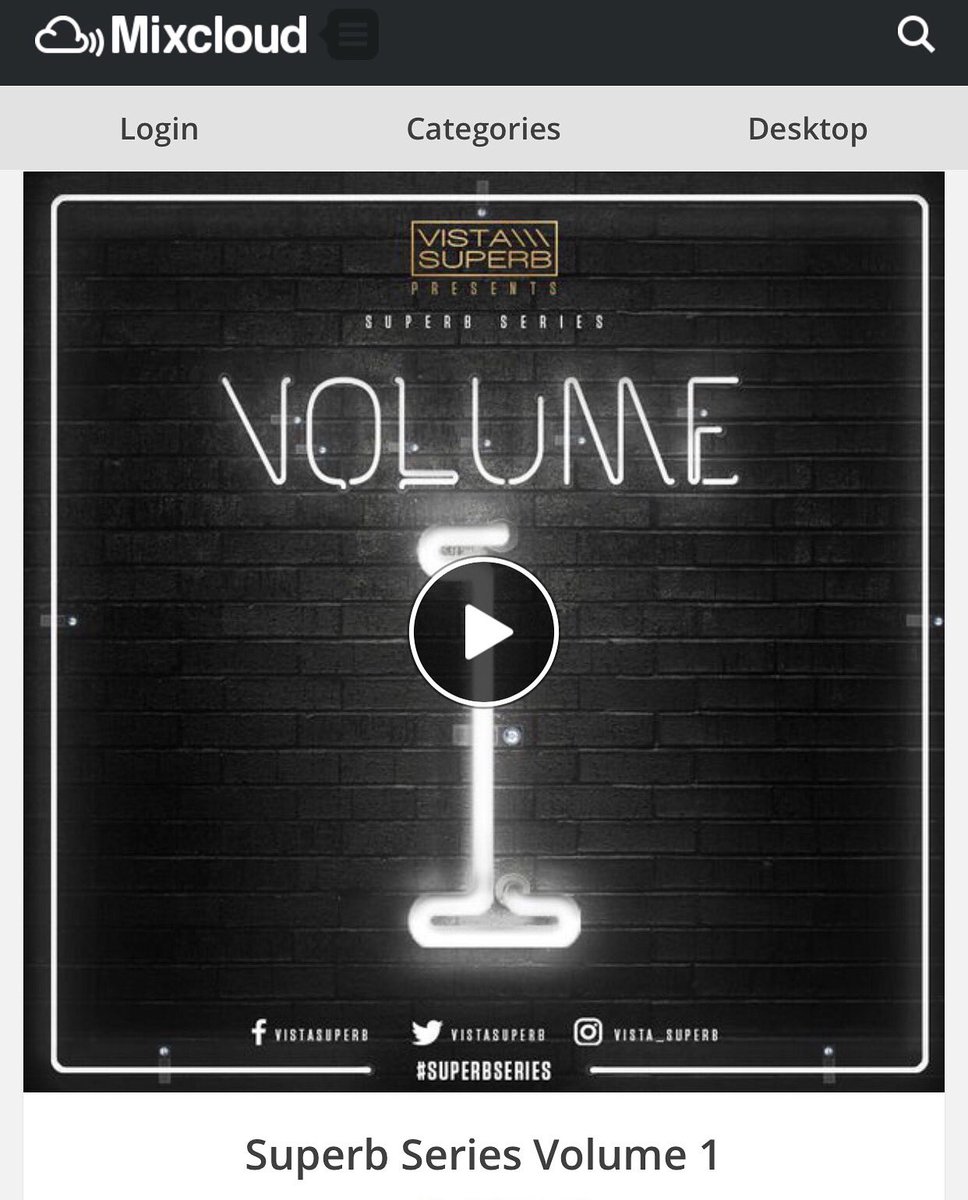 VistaSuperb's tweet photo. Check out my latest mix here titled "Superb Series" Volume 1! https://t.co/1OGniasc9x https://t.co/LzO0hThdBN
