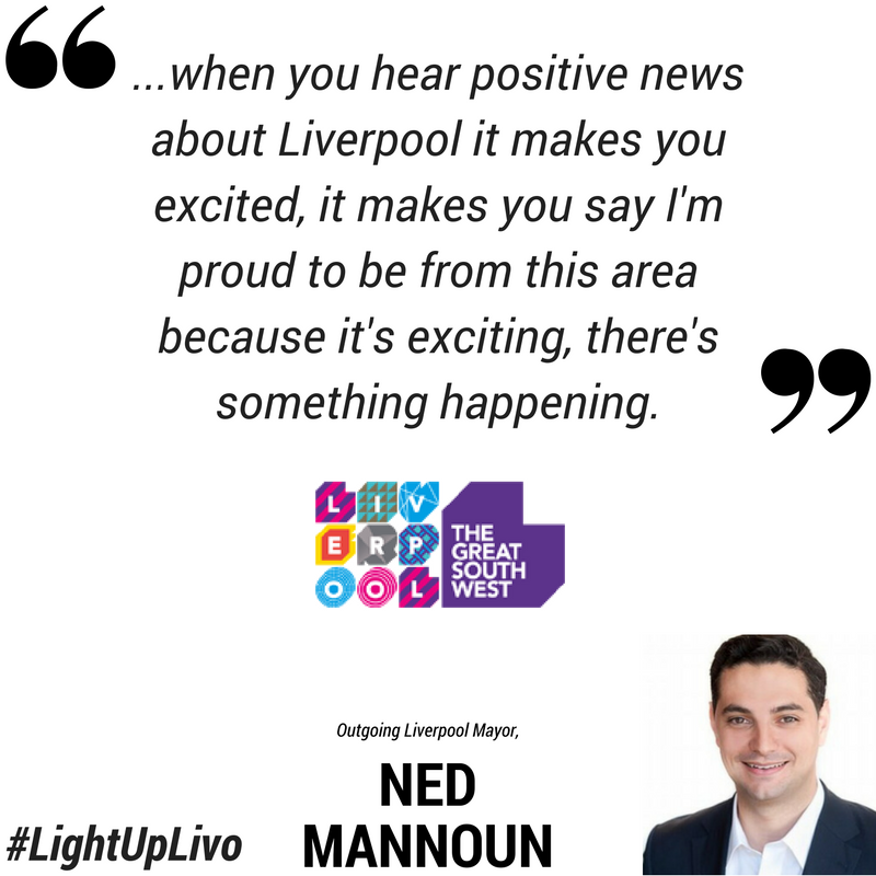 LightUpLivo's tweet photo. Outgoing Liverpool Mayor, @NedMannoun, expresses his thoughts on #Liverpool! @Lpool_Council @tell_liverpool #LightUpLivo #Vision #GetExcited https://t.co/JF2utuVCmV
