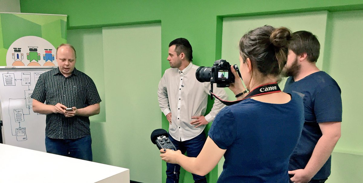 JdpInternship's tweet photo. The @JDPInternship crew pitch an exciting cyber-property to complement the new @justdigitalppl offices. https://t.co/aroAoFW6w3