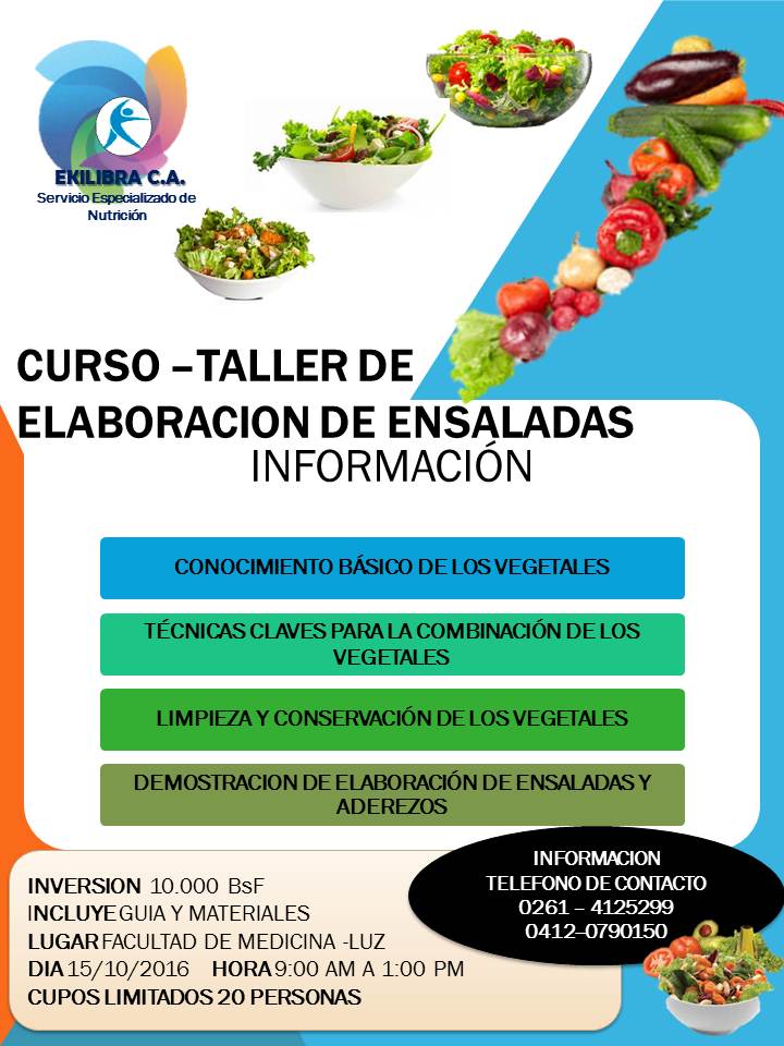 nreynav's tweet photo. Curso- taller de preparación de ensaladas. https://t.co/6YZaL27oZg