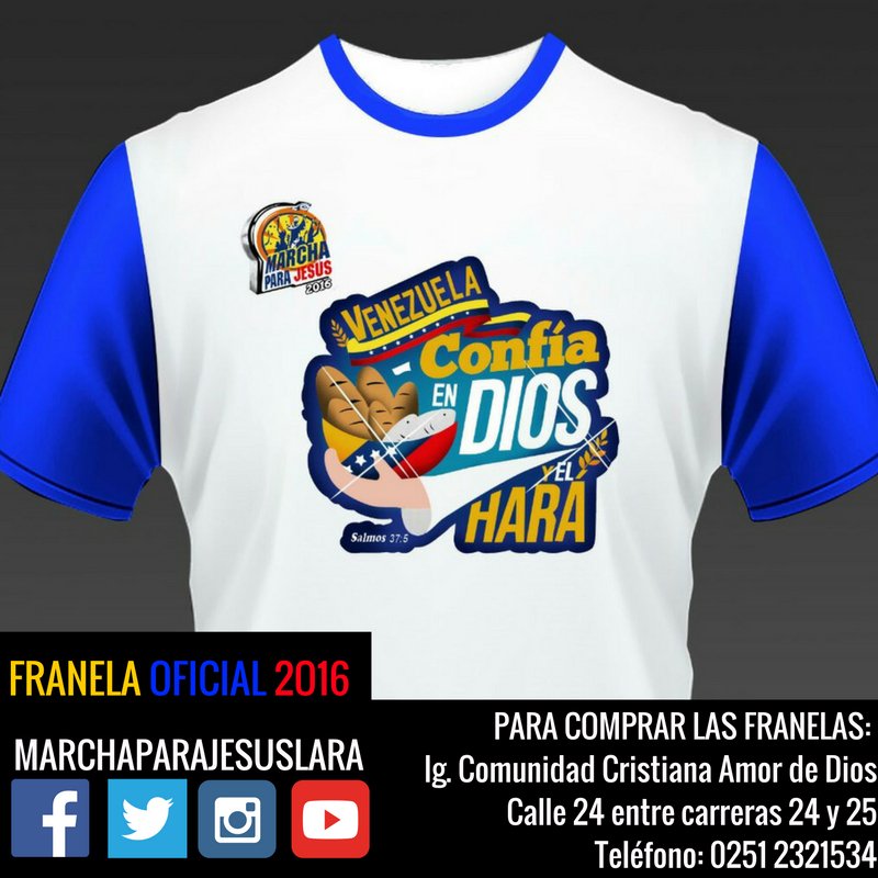 marchajesuslara's tweet photo. Ya puedes adquirir las franelas de #MPJ2016 | Compártelo | Me gusta | #YoMarchoParaJesus https://t.co/NLKCvgCvkD