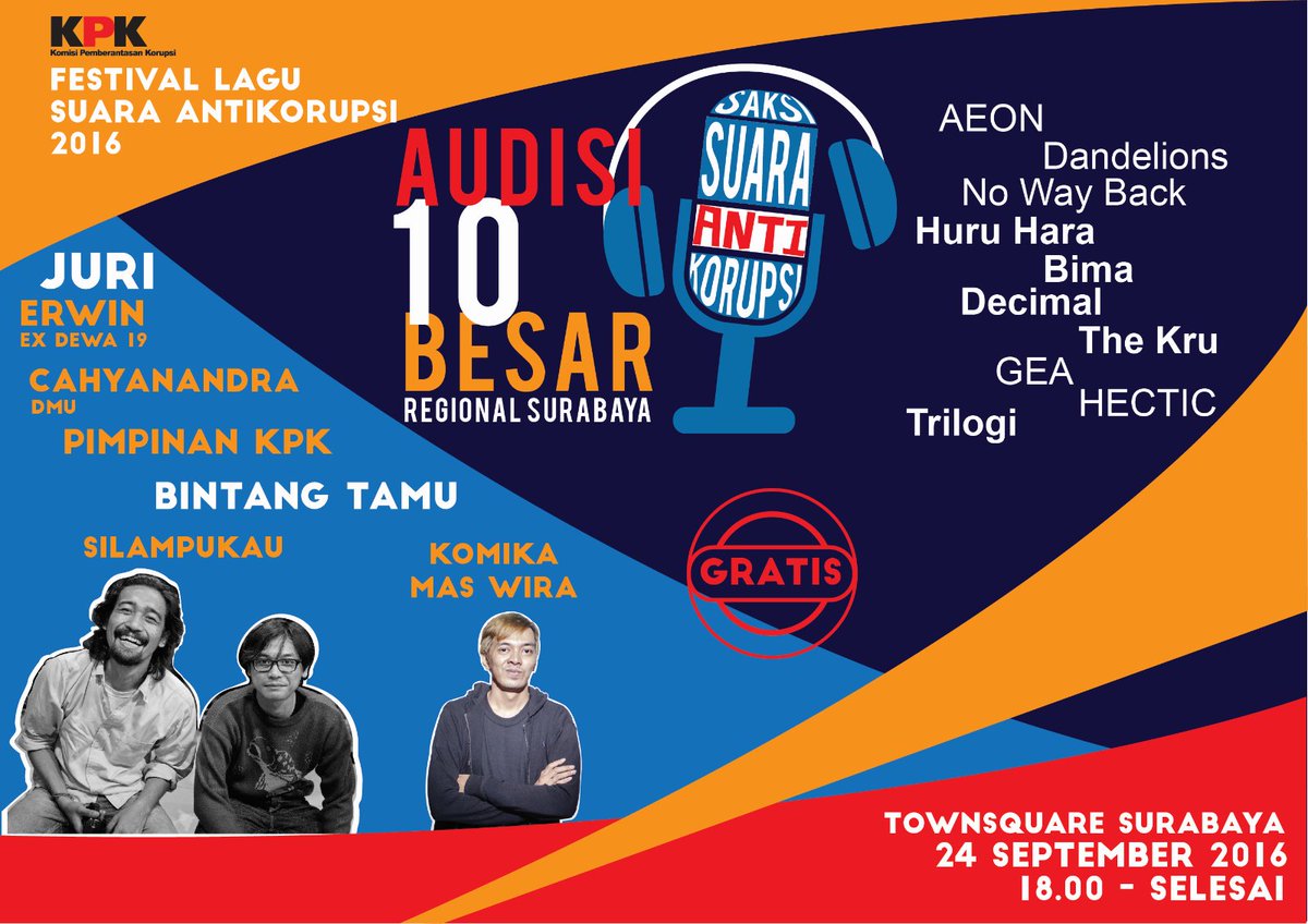 Halo Surabaya! Tunggu kita hari Sabtu 24Sept16 <a href="/sutossurabaya/">Townsquare Surabaya</a> #AudisiSby #SAKSIKP