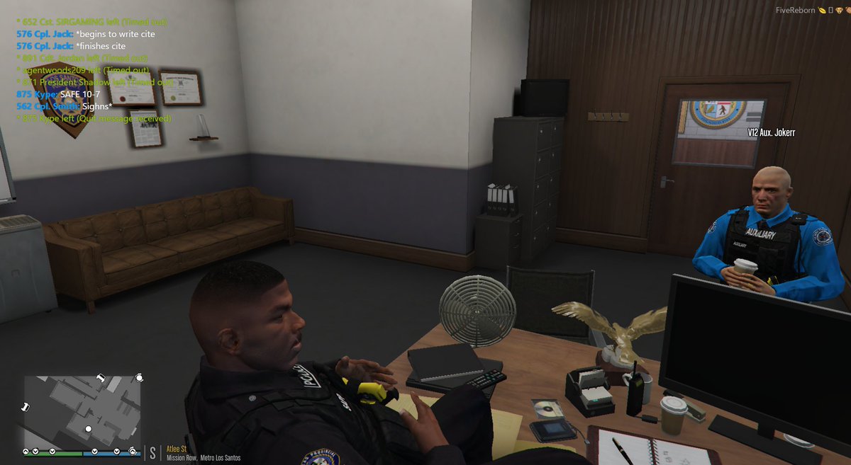 MG_Jansen1's tweet photo. Auxiliary Constable Jokerr stopped by my office before heading 10-8 @MountiesGaming https://t.co/UmHQ6O2DId