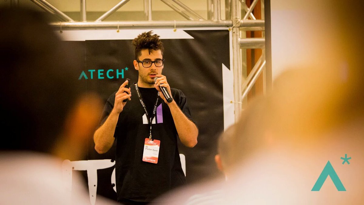 InstituteFT's tweet photo. Shout out to @pgorsira and @LawnmowerIO team at @ATechConference #demo. His pitch game is 💪🏼 at #atech2016 https://t.co/lTYm3IZ6BM