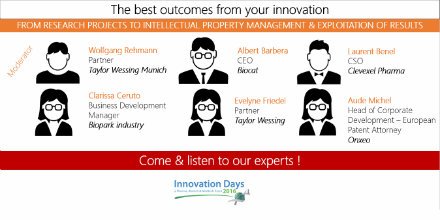 InnovationDays_'s tweet photo. D-12 #iDays conference by @biocat_en @Onxeo_ @TaylorWessing  @CLEVEXELCommSO https://t.co/gwqTmJuQxh https://t.co/CIaQSQi2k9