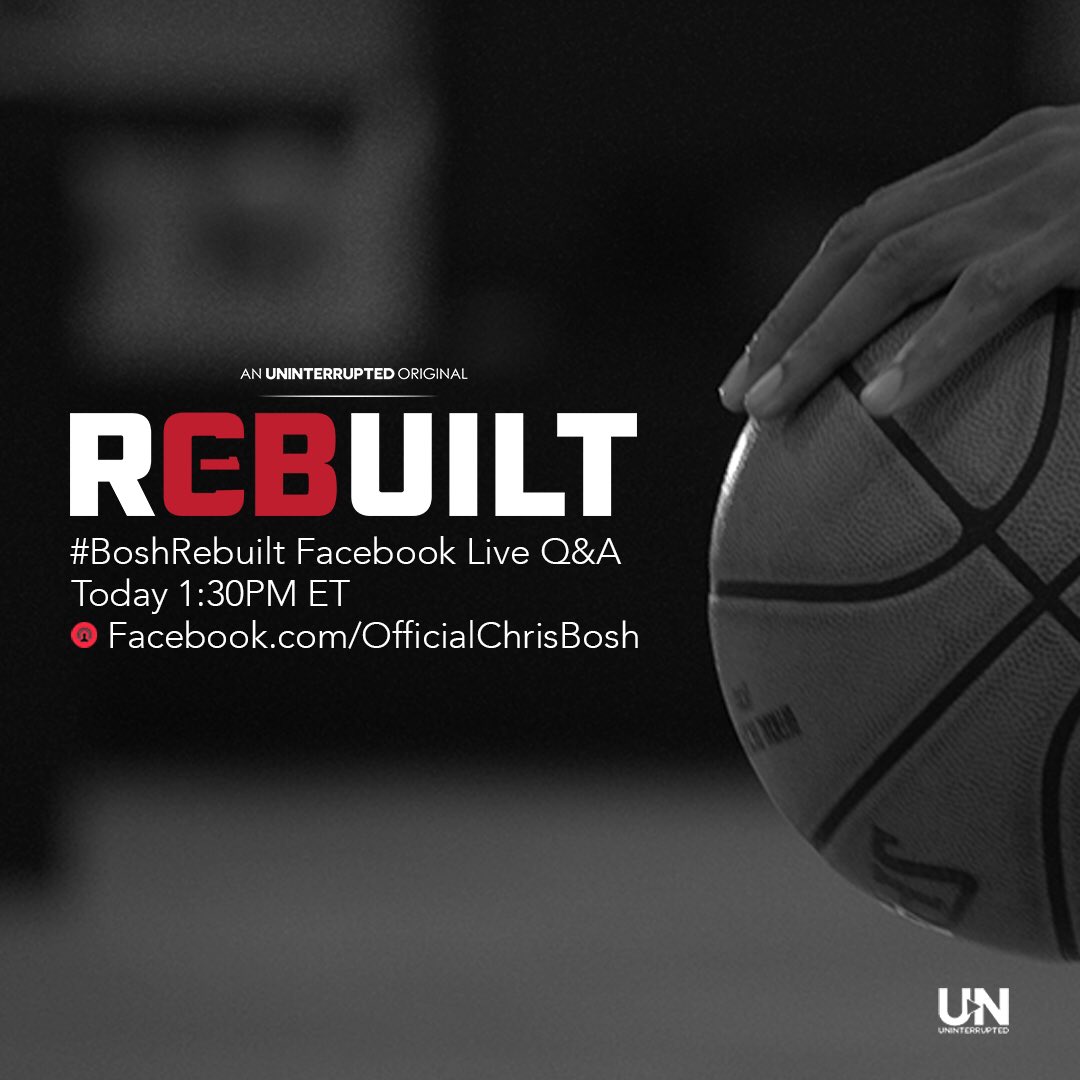 chrisbosh's tweet photo. What would you do if you couldn't do what you love? Let me know! #BoshRebuilt #Uninterrupted #Director https://t.co/Fo08mBbXPd