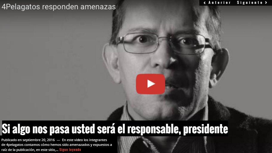 thecija's tweet photo. VÍDEO | Si algo nos pasa usted será el responsable, @MashiRafael , la respuesta de @4pelagatos4  a las amenazas. https://t.co/2nk2iJhmM0 https://t.co/myjTPxjiyI