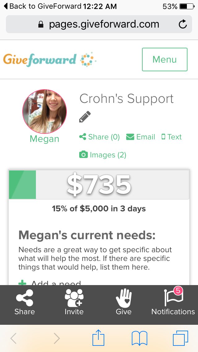 MeganTossi's tweet photo. This fundraiser is going very well! Please help by spreading awareness!! https://t.co/IpVGO72BrN