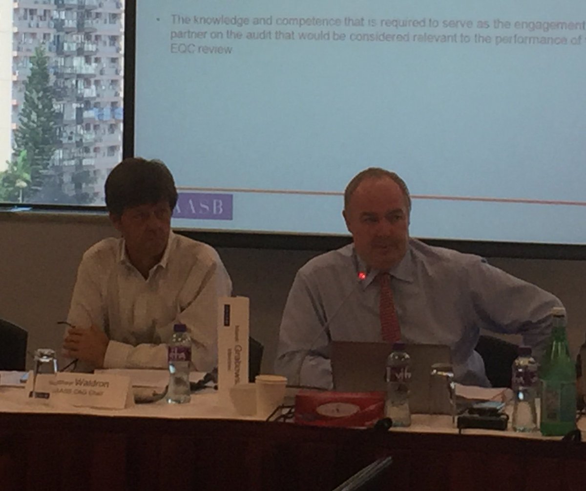IAASB_News's tweet photo. #IAASB member Marek Grabowski (R) @FRCnews provides feedback on #auditorreporting impl. and quality control projects https://t.co/xR3H8kXNkZ https://t.co/60AaKIHi4X
