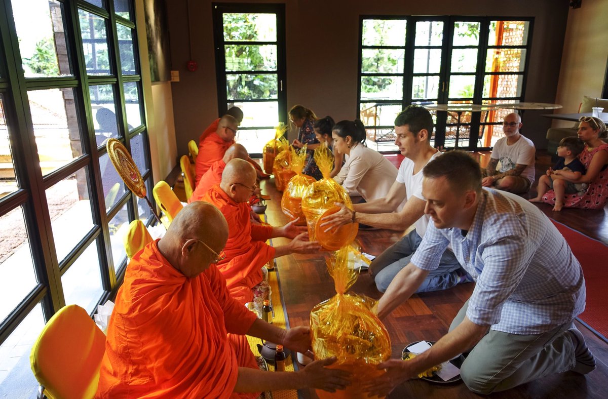 What an honour it was to have the monks at #freebirdbkk yesterday 🕊