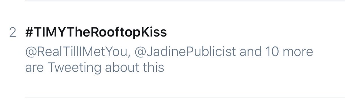 DreamscapePH's tweet photo. #TIMYTheRooftopKiss on 2nd spot! Ang aga! Let's make it to the top! Let's do this, TIMYllennials! https://t.co/rx1woszE8k