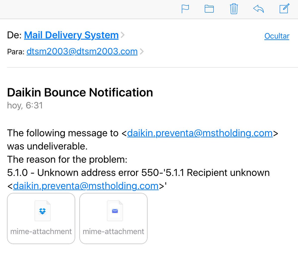 DTSM2003's tweet photo. .@Daikin_es El problema persiste https://t.co/vckEWKW9UA