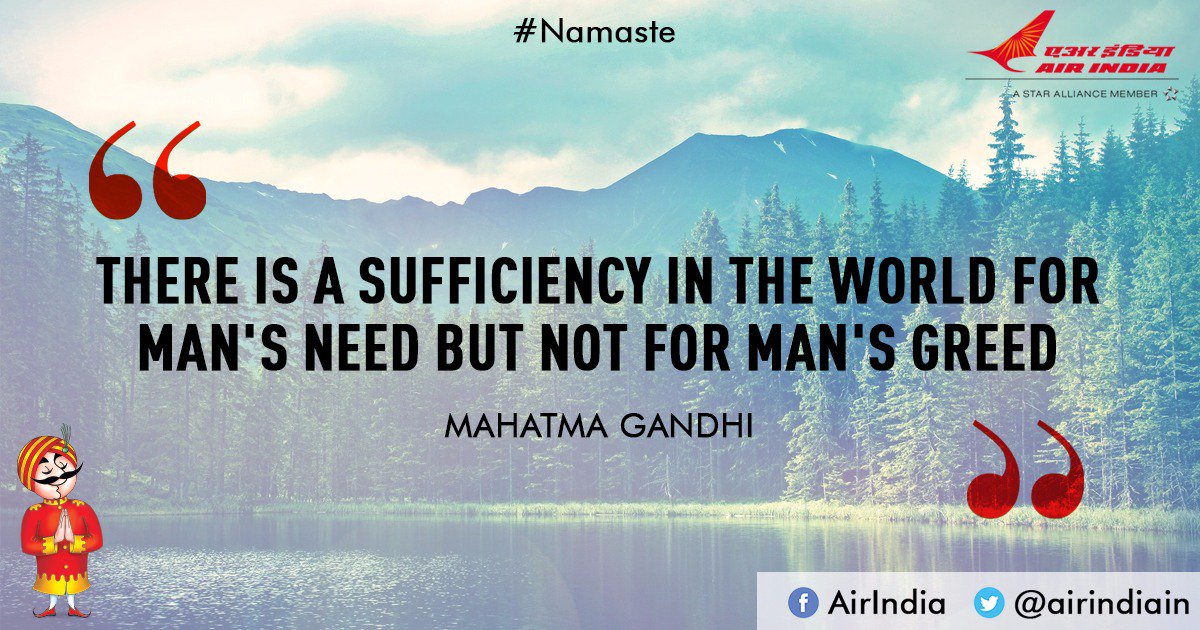 airindia's tweet photo. #Namaste #MahatmaGandhi #FlyAI https://t.co/pnZkvxC2jD
