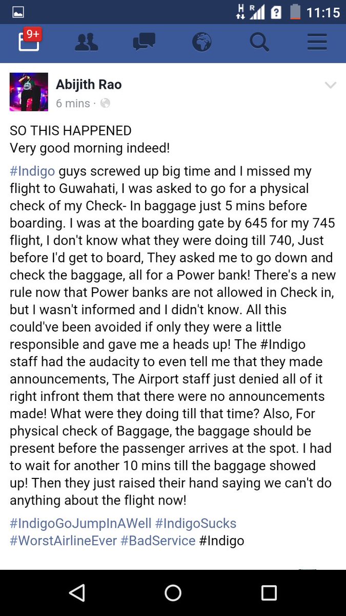 Please read <a href="/IndiGo6E/">IndiGo</a> and understand the problem ! Dont let <a href="/abijithmrao/">Abijith</a> pay your mistakes! It's absolutely unfair !