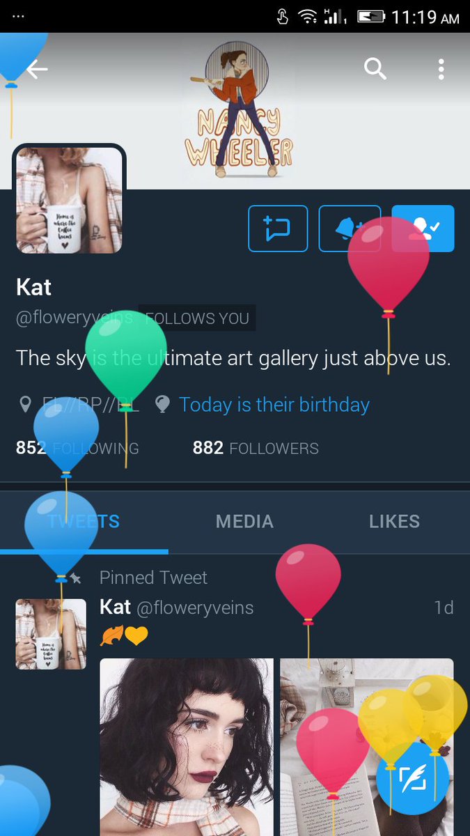 @floweryveins a very happy birthday to you 😊 went to your account for the balloons oops