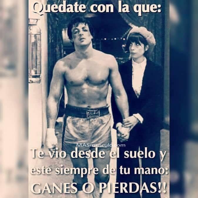 Quedate con la que te vio desde el suelo y esté siempre #GANES o #PIERDAS
MASMUSCULO.COM #gym #fitness #fit