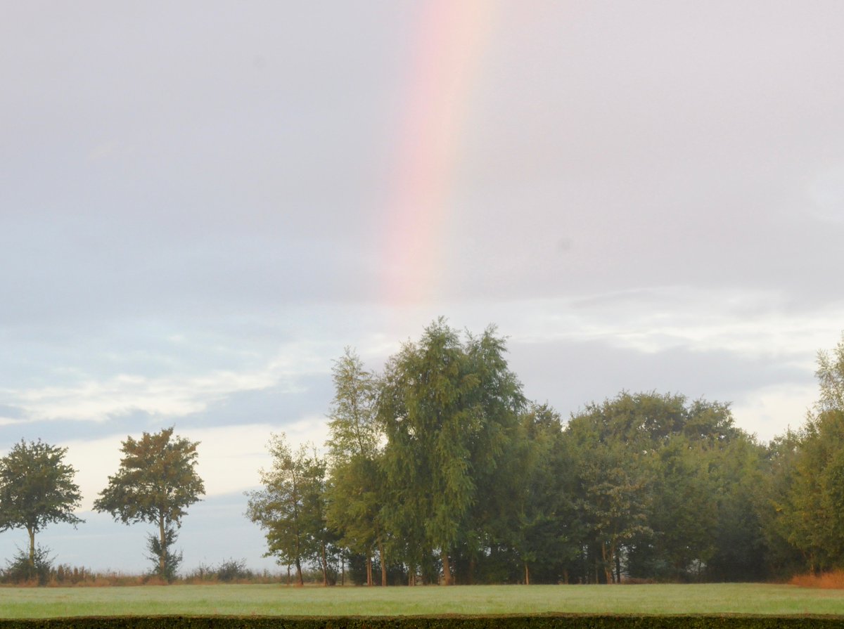 countrymousie's tweet photo. Sunrise and rainbow in #suffolk today @EADT24 @DailySUFFOLK #brightstart #rainovernight https://t.co/CaEXHklVq8