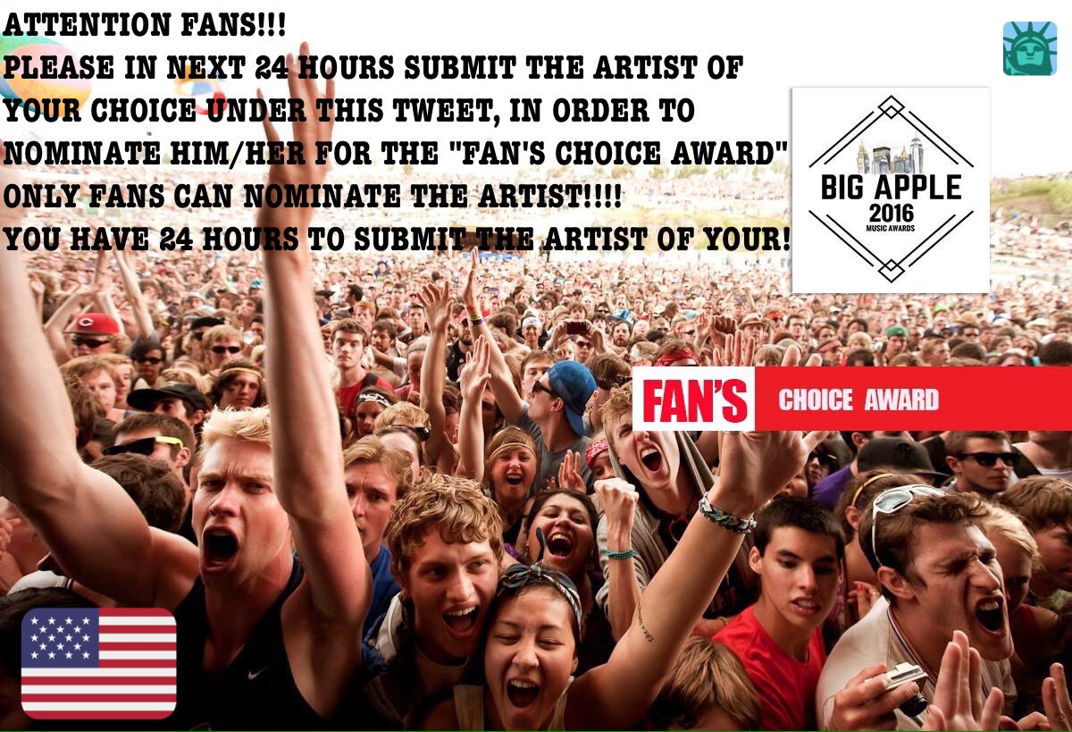 ATTENTION "FAN'S CHOICE AWARD"ONLY FANS CAN NOMINATE THE ART...