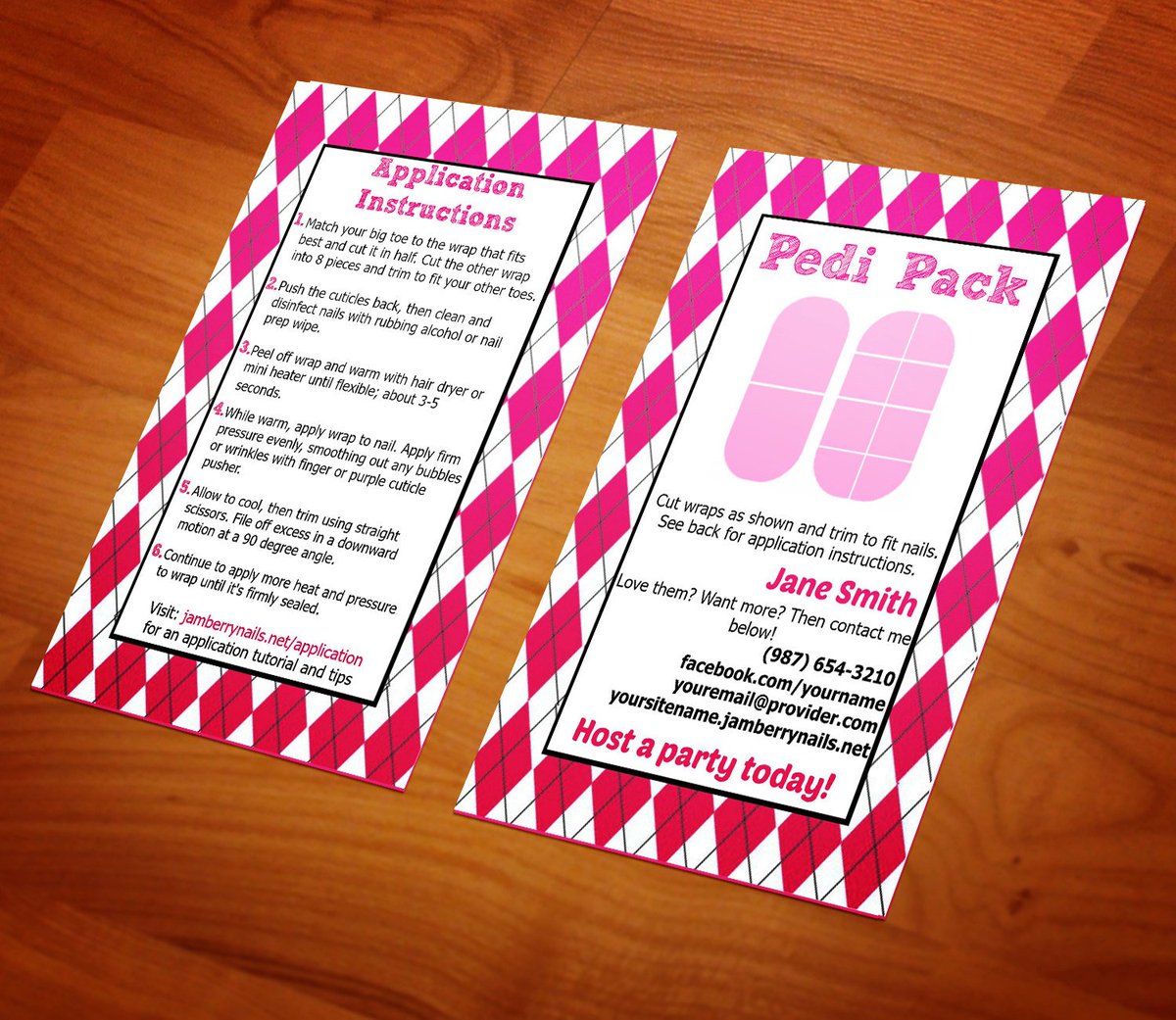 NailWpPrintShop's tweet photo. Pedi Pack Card in Pink Argyle - Customizable Printable Jamberry Custom Graph… https://t.co/Ov9kXPompa #Etsy #ClipArt https://t.co/biEn3QF73s