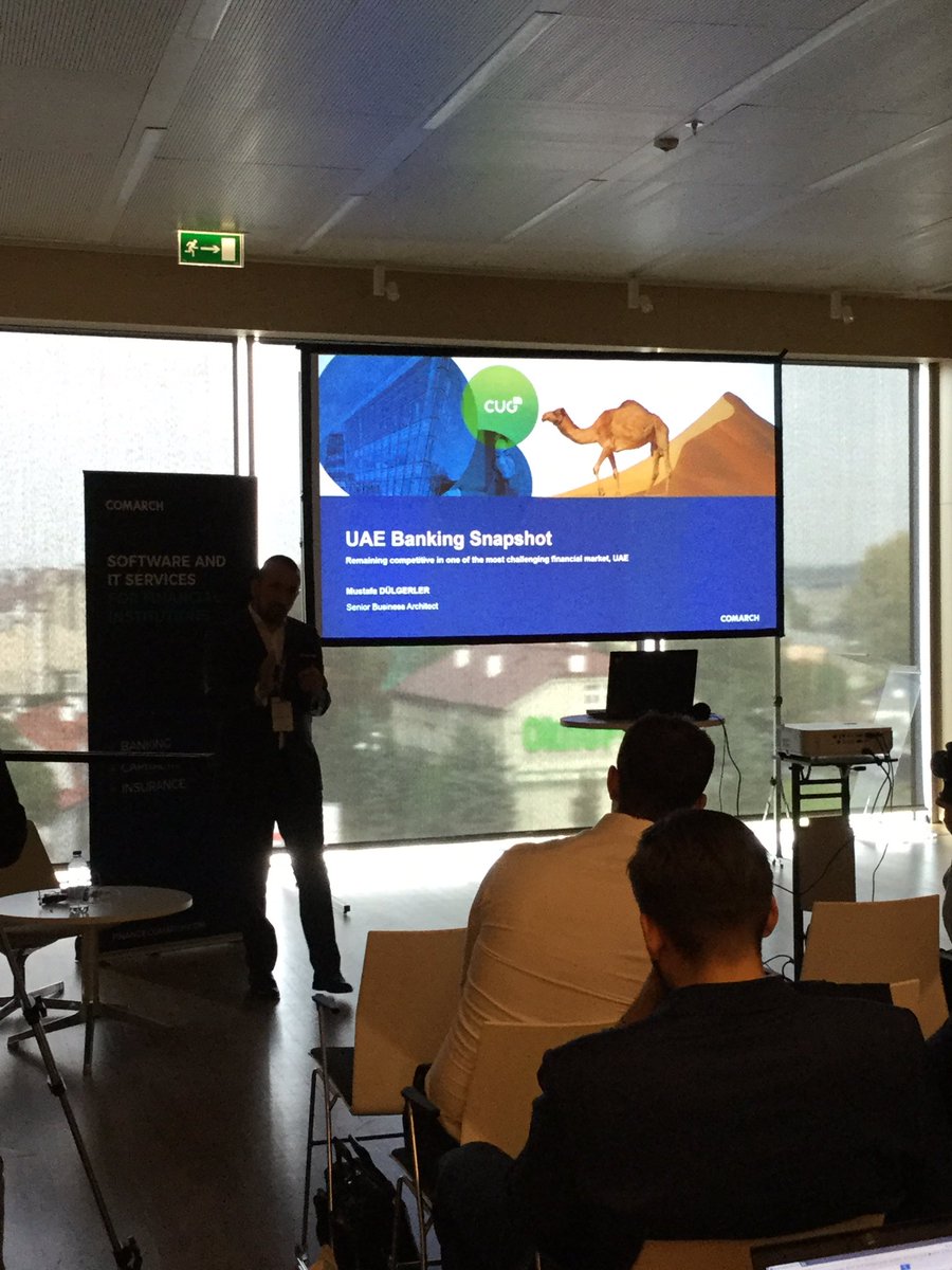 Comarch_Finance's tweet photo. United Arab Emirates in the #banking industry on #CUG2016 https://t.co/KuqkV1W5qb