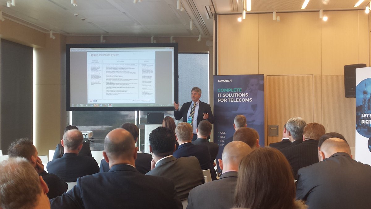 Comarch_Comms's tweet photo. Our guest Ugo Davide Miletto from #TIM is speaking about a #digitaltransformation in tagging #CUG2016 #Comarch https://t.co/3SBHdLmQ3a