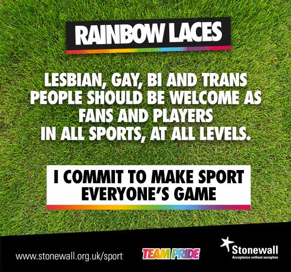 oeogovuk's tweet photo. Great to see @stonewalluk raising awareness around diversity on the field – let’s make sport everyone’s game #rainbowlaces https://t.co/PuEhRuK1up