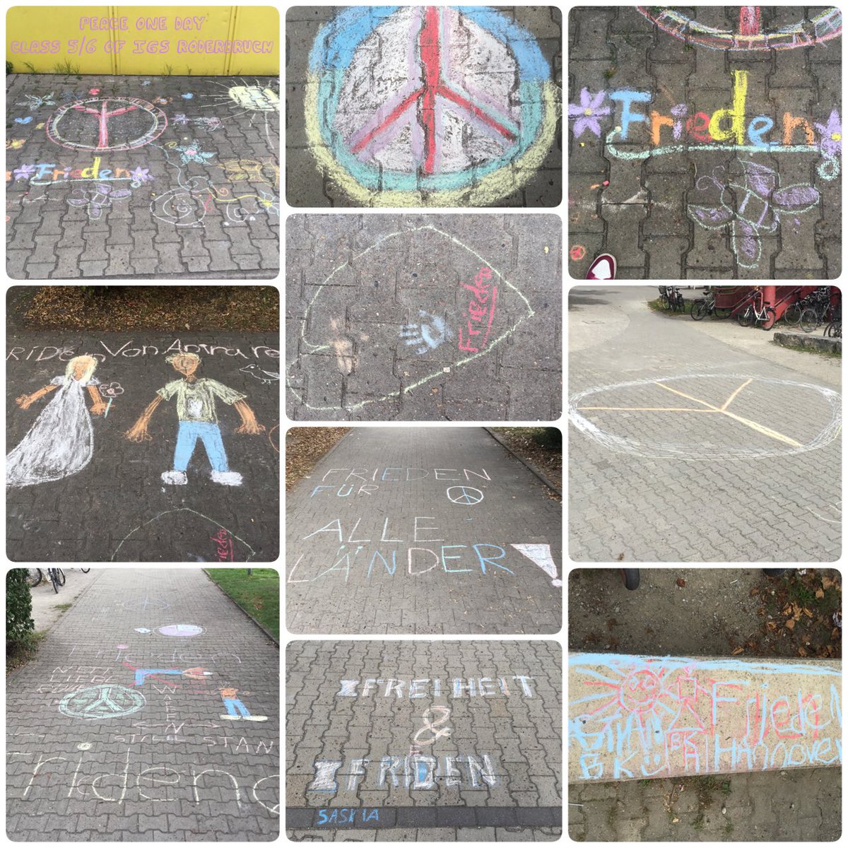 DariaMaret's tweet photo. #IGSRoderbruch #Hannover Germany for #PeaceDay 
@PeaceOneDay @JeremyGilley https://t.co/tmnCPHGlmH