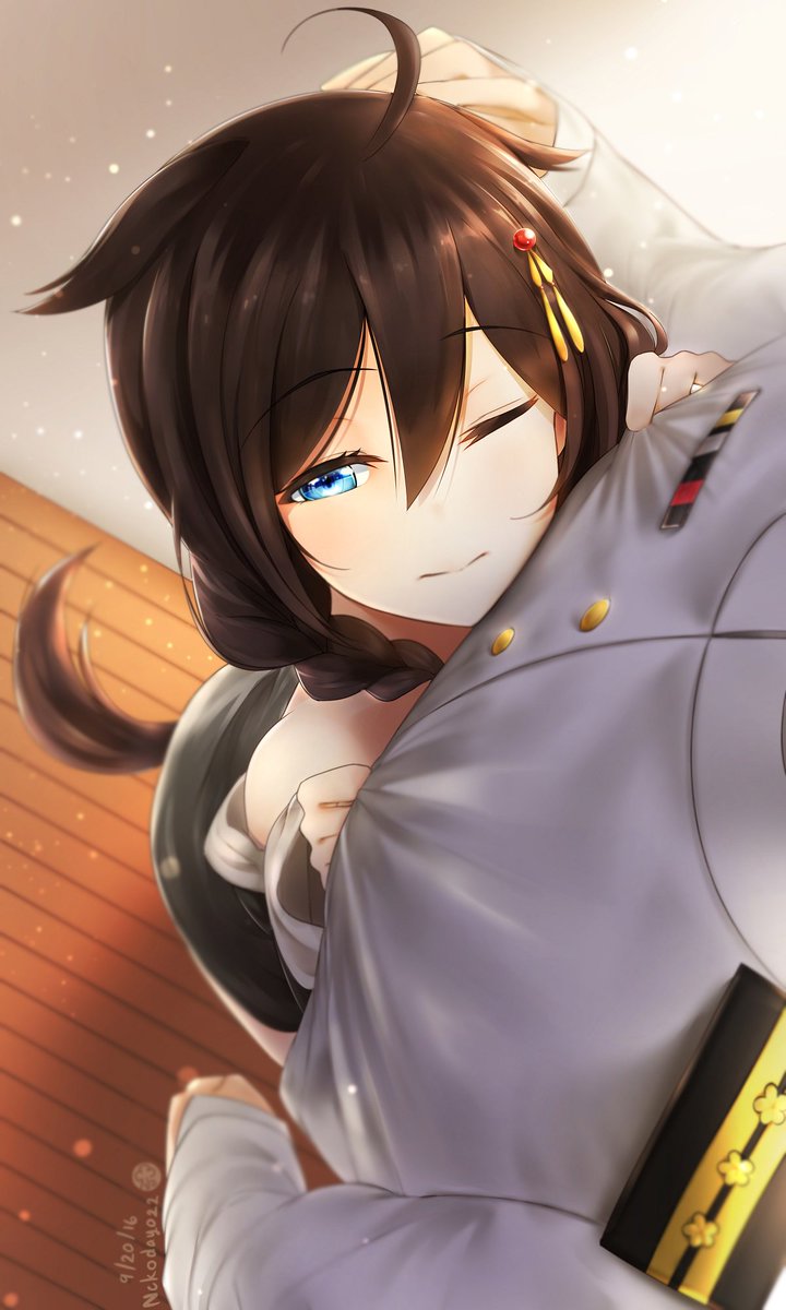 時雨(艦これ) 「今回描いたのは同級生に頼まれた時雨ちゃんです。他の作品もよろしくお願いしまーす。」|NEKOYA（ネコヤ）のイラスト
