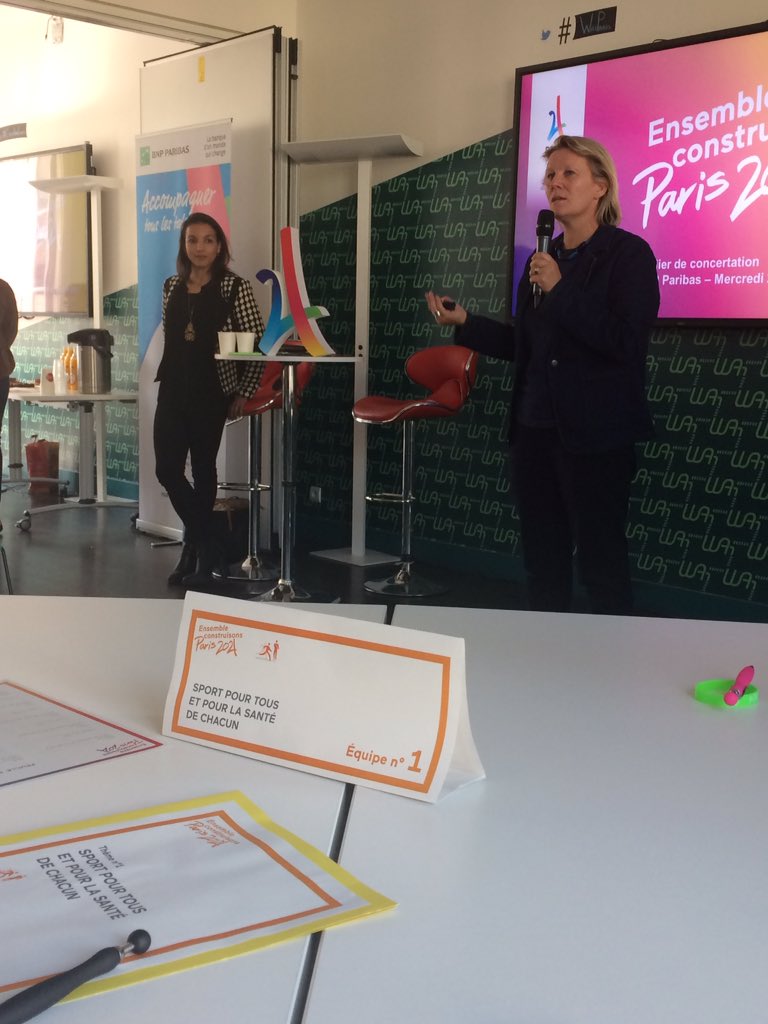 Atelier de concertation chez <a href="/BNPParibas/">BNP Paribas Group</a> avec <a href="/SarahOurahmoune/">Sarah Ourahmoune OLY</a> &amp; <a href="/Paris2024/">Paris 2024</a> #GagnonsEnsemble #Paris2024 #jerêvedesjeux #sportsanté