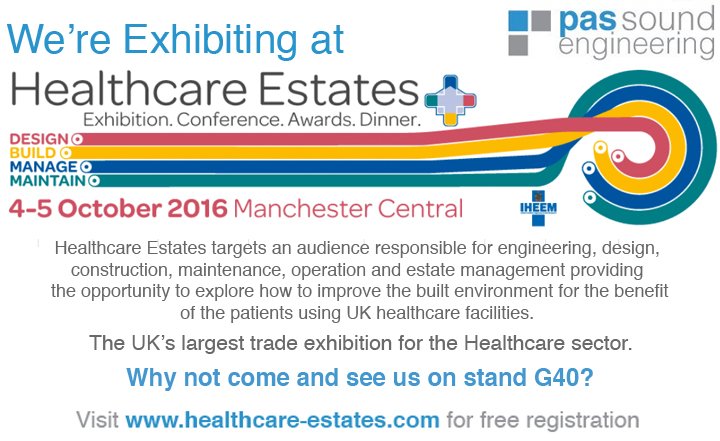 Public_Address's tweet image. We'll be at Healthcare Estates on 4-5th October 2016. Come and see us on stand G40!
 Visit ow.ly/RGid304pUuV  for free registration.
