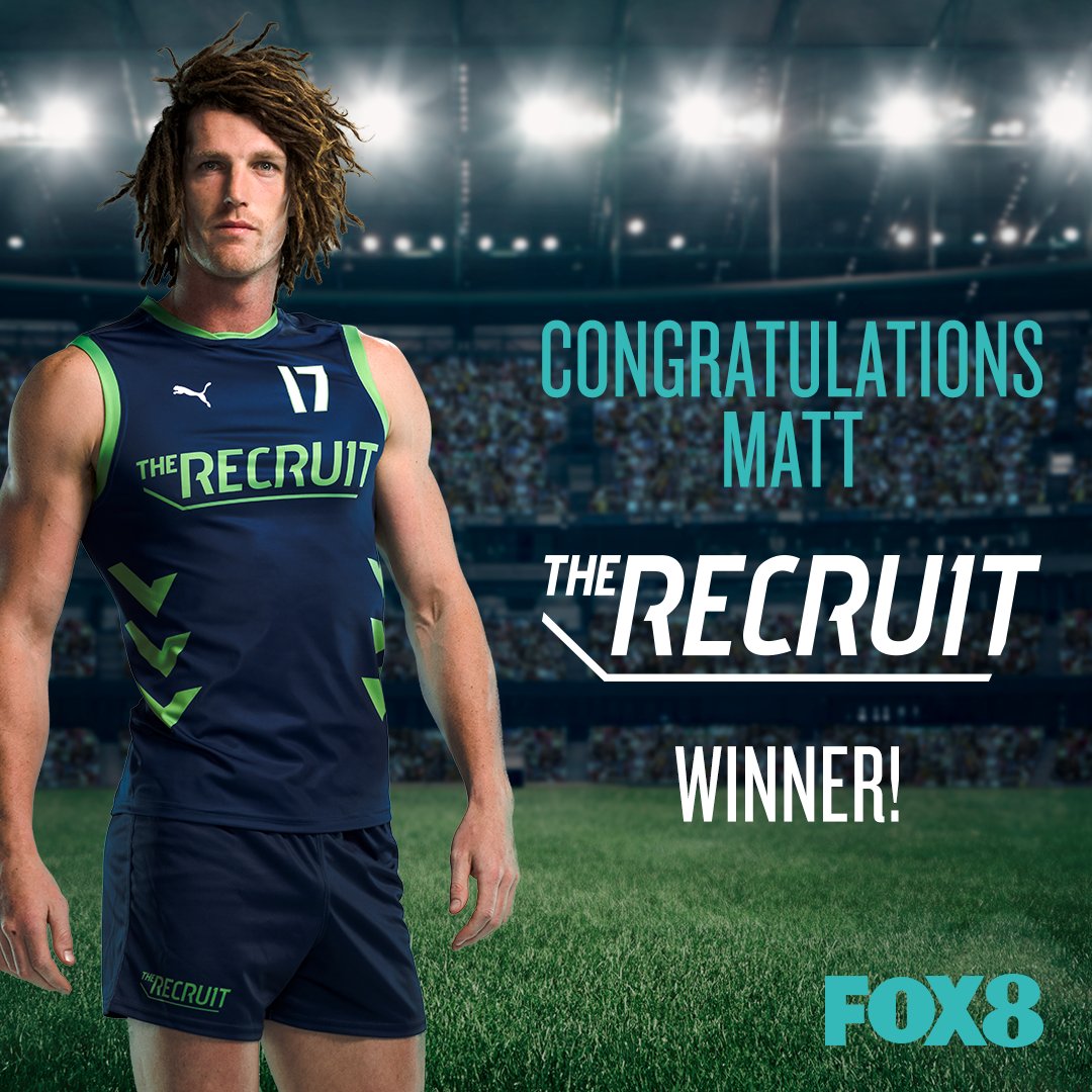 TheRecruitFOX8's tweet photo. A huge congratulations to Matt #TheRecruit WINNER! https://t.co/1WQbZiPEdE