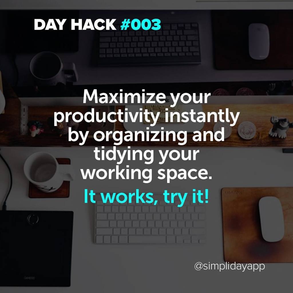 Simpliday's tweet image. Let's get #productive! ✔️

Read more tips on our blog: buff.ly/2da6c4I