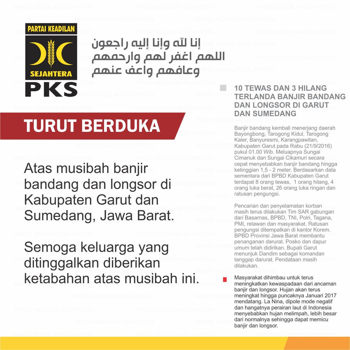 pksgarut's tweet photo. #PrayForGarut semoga semuanya pulih kembali,diberi kesabaran dan keluarga korban diberikan ketabahan ALFATIHAH. https://t.co/m6e8bzf7EF