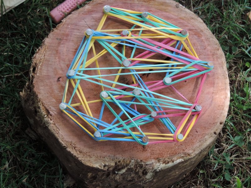 MayhemJode's tweet photo. Make your own outdoor geoboard with 2 simple materials https://t.co/Kn9IiDyEoc #eyfstwitterpals #earlyed #outdoorfun https://t.co/YpwssnzMpT