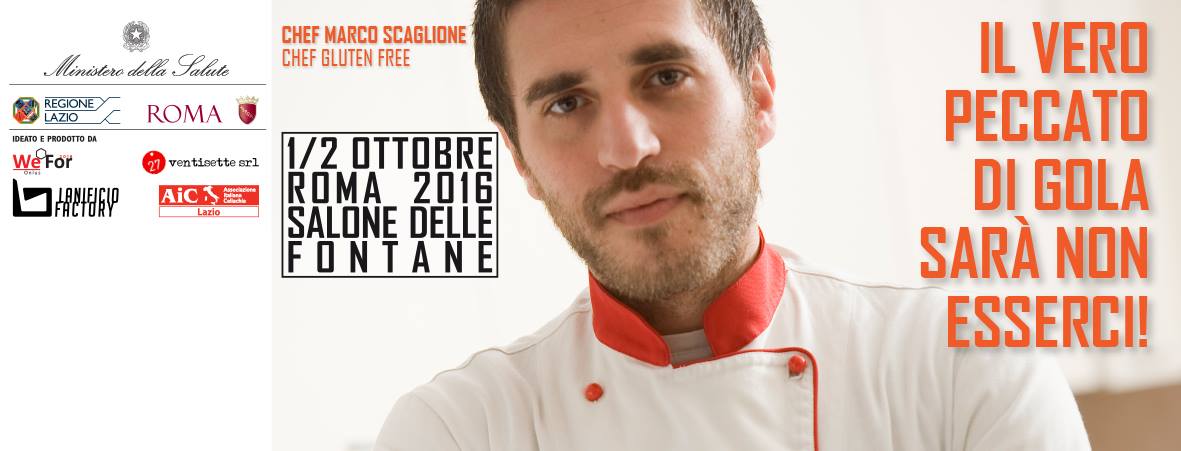 ChefScaglione's tweet photo. Vi aspetto numerosi al @GlutenFreeDays! #GFD2016 #GlutenFreeDay #chefglutenfree #chefmarcoscaglione #marcoscaglione https://t.co/Pcank9g40N