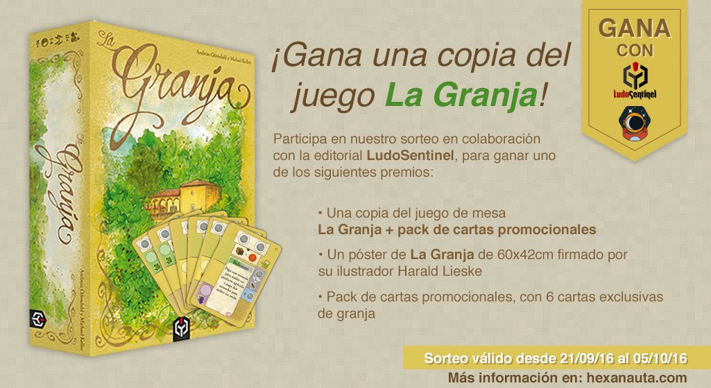 hexanauta's tweet photo. RT ¡Gana una copia del juego de mesa La Granja, pósters y cartas promo! +info: https://t.co/5i02MQgYhA #Sorteo https://t.co/QVlhCPMPAs