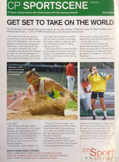 An old copy of CP SPORTSCENE in our archives...looking ahead to the <a href="/CPISRA/">Omar israel Pech couoh</a>  World Games 2005 #CPSport2015