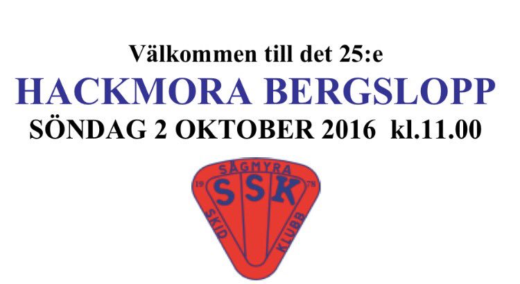 AddeSteek's tweet photo. Vad gör ni nästa helg? +ANNAT https://t.co/VgZ2YjJDo1 #hackmora #hackmorabergslopp #sågmyra #sågmyrask #löptävling #mtb #running https://t.co/6ebA3mfcAS