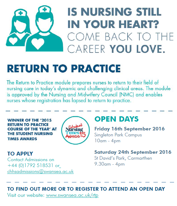 HywelDdaHB's tweet photo. Nursing still in your heart? Come back to the career you love. Open Day 24 Sept in #Carmarthen https://t.co/cNCaL3nbNy https://t.co/PRbzMjape1
