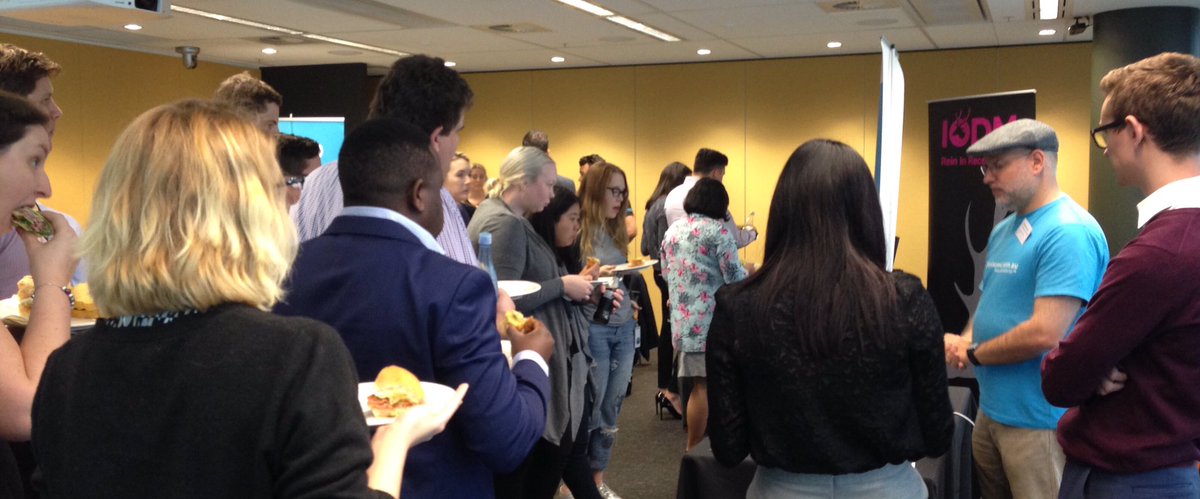sqrlst's tweet photo. The crowd listening to @fostersimonj #CEO @shoeboxedaust giving a demo in #Brisbane at @PwC_AU #PwCsNext Host: @WildeDyean 👍🏼 https://t.co/6n2B5qkKNe