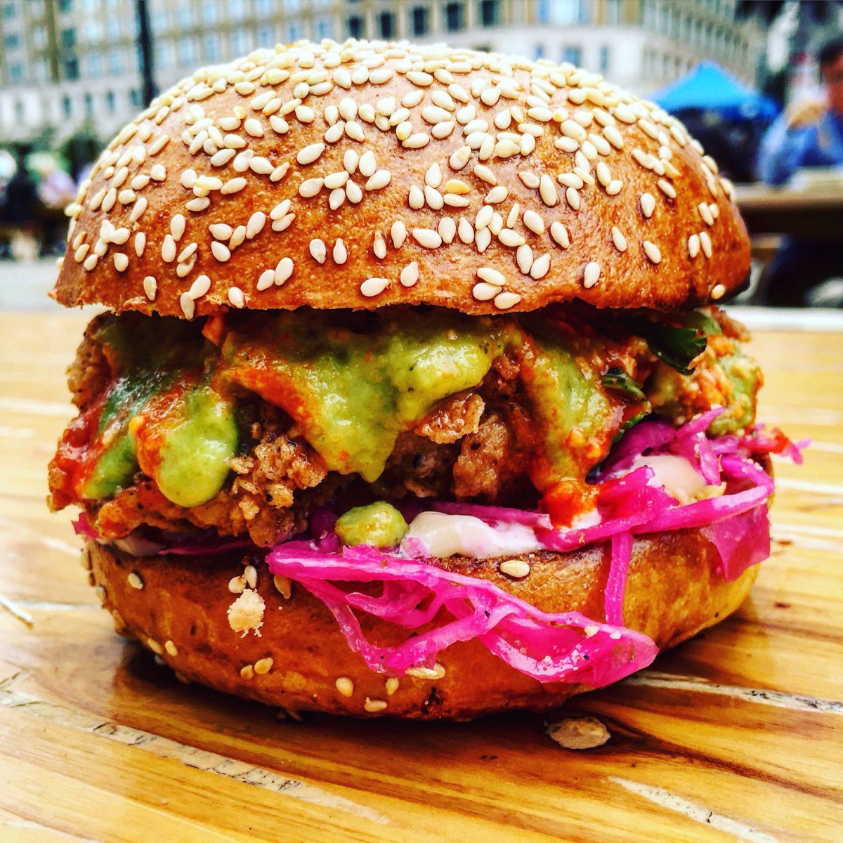 BillorBeak's tweet photo. Tomorrow we back outside @LondonGherkin with our new 'Beak'
Sichuan fried chicken w/ green chilli hot sauce. https://t.co/8JTDzg8OGS