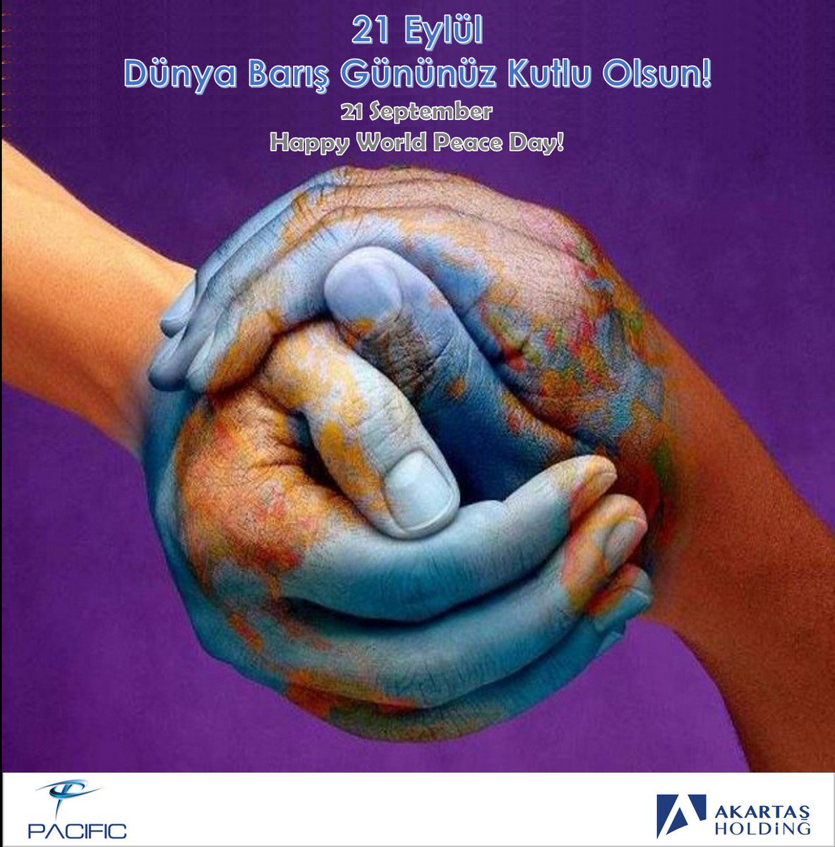 PasifikDnzclk's tweet photo. 21 Eylül Dünya Barış Günü Kutlu Olsun! Happy World Peace Day! #WorldPeaceDay #21September #maritime #PacificShippingGroup #PasifikDenizcilik https://t.co/xYY8Q7vJ0x