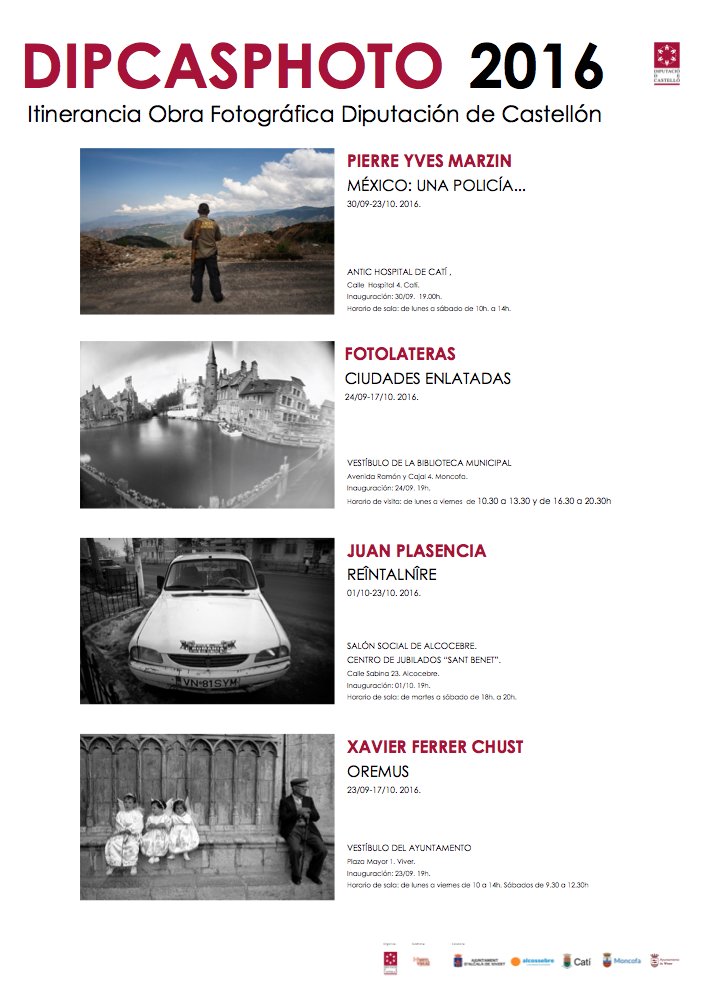 CulturaDipcas's tweet photo. #DIPCASPHOTO 2016
Vuelven las exposiciones Itinerantes de la Obra Fotográfica de la Diputación de #Castellón. https://t.co/puYDm6jmq6