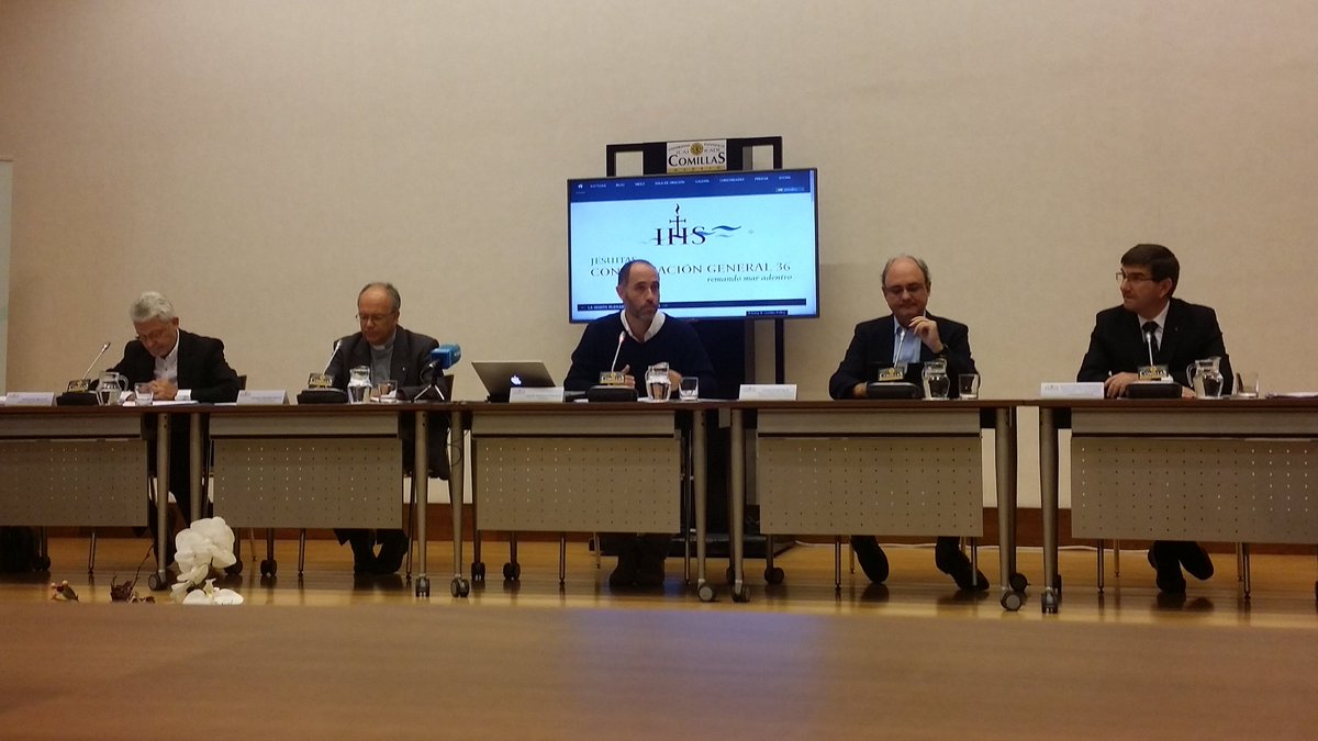 JesuitasESP's tweet photo. Comienza la rueda de prensa sobre la Congregación General 36 #cg36 https://t.co/y6hqnlRjvR
