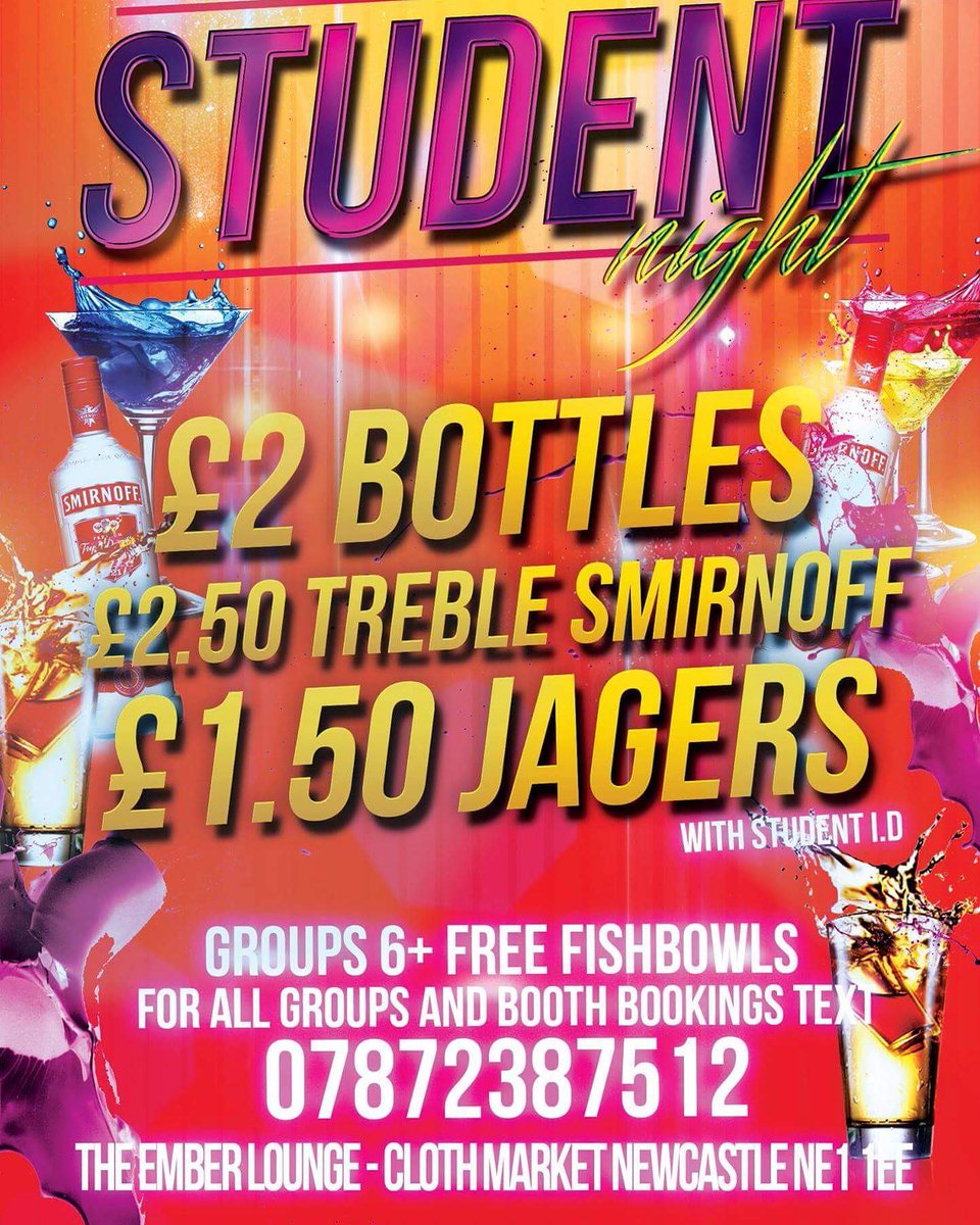 The Ember Lounge NCL (@embernewcastle) on Twitter photo Join Us Tomorrow For #ThirstyThursday with £2 Drinks & Free Entry All Night #Freshers2016 <a href="/NewcastleNE1/">Get Into Newcastle</a> <a href="/SuperNcl/">Super Newcastle</a> <a href="/welovencl/">I Love Newcastle</a> <a href="/NUSUfreshers/">Newcastle Freshers</a> Join Us Tomorrow For #ThirstyThursday with £2 Drinks & Free Entry All Night #Freshers2016 <a href="/NewcastleNE1/">Get Into Newcastle</a> <a href="/SuperNcl/">Super Newcastle</a> <a href="/welovencl/">I Love Newcastle</a> <a href="/NUSUfreshers/">Newcastle Freshers</a>